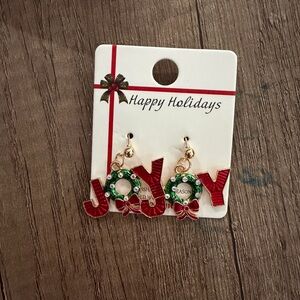 Holiday Cheer Earrings - Red and Green